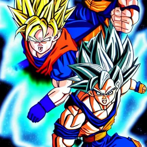 Prompt: super saiyan god goku vs ultra ego vegeta