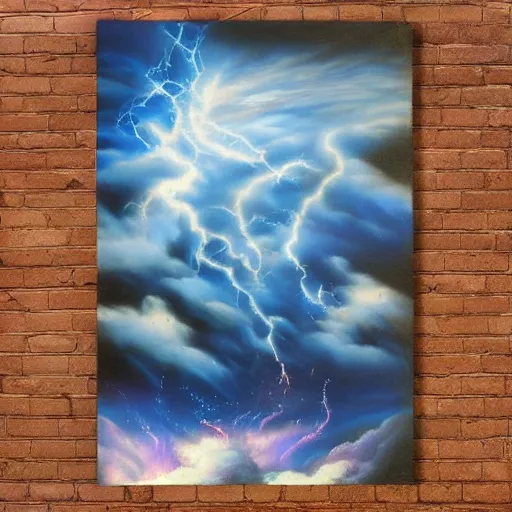 Prompt: sky stormcloud detailed airbrush fantasy 80s, masterpiece