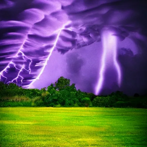 Image similar to amazing photo of purple clouds in the shape of a tornado, digital art, beautiful dramatic lighting