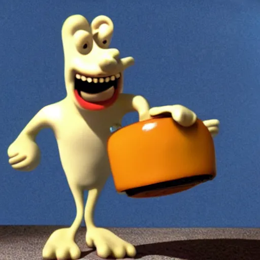 Image similar to cheese gromit, cheese