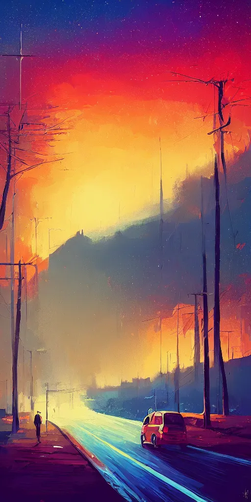 Image similar to i've been trying to call, by alena aenami