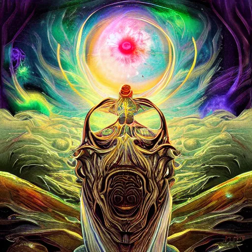 Prompt: lord of the dream world, cosmic horror art, digital art