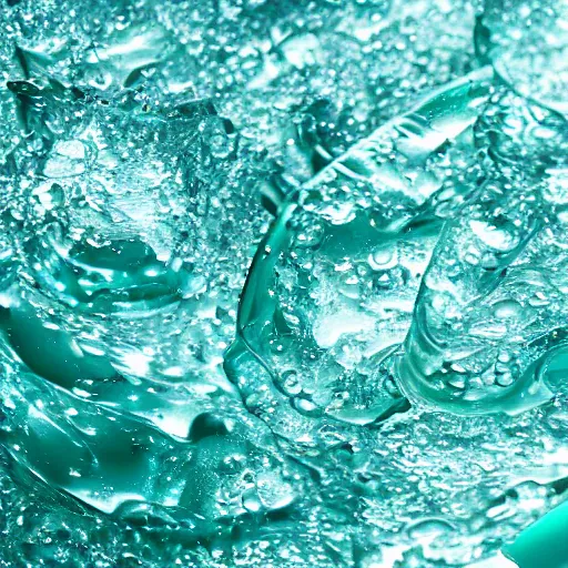 Prompt: water made out of emerald, 4k