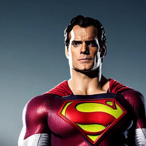 Prompt: Henry Cavill as Omni-Man in Invincible, promo shoot, studio lighting