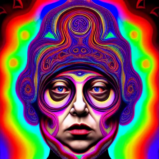 Prompt: an extremely psychedelic portrait of madame blavatsky, surreal, lsd, face, detailed, intricate, elegant, lithe, highly detailed, digital painting, artstation, concept art, smooth, sharp focus, illustration