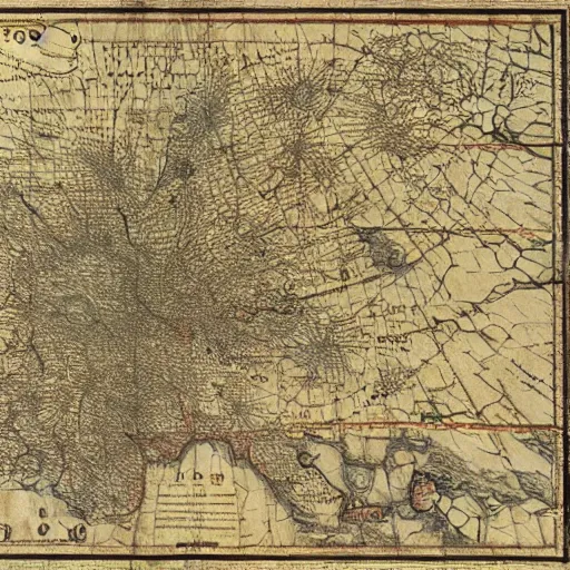 Prompt: an antique artistic cartography map of yugoslavia, by leonardo da vinci and gerard mercator. intricate, hd, 4 k, realism, hyperrealistic painting, art of illusion, cryengine, finalrender, unreal engine