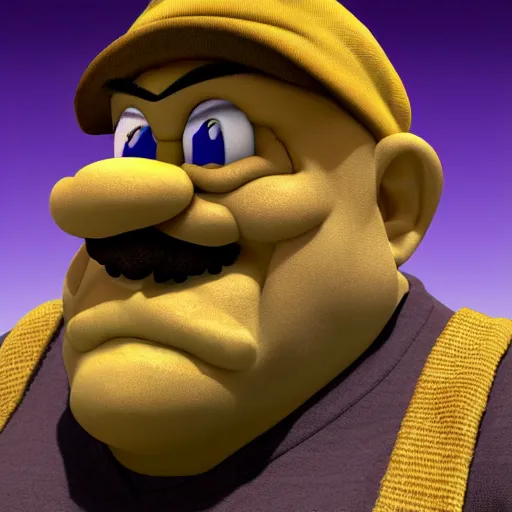 Image similar to photoreal wario