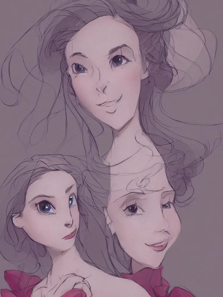 Image similar to blushing beauty by disney concept artists, blunt borders, rule of thirds