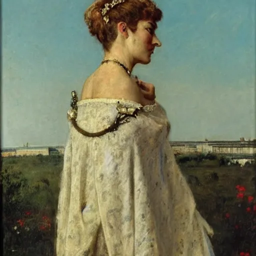 Prompt: germania by alfred stevens