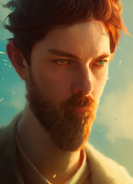 Image similar to Highly detailed portrait of Trevor, Stephen Bliss, unreal engine, fantasy art by Greg Rutkowski, Loish, Rhads, ferdinand knab, Makoto Shinkai and Lois van baarle, ilya kuvshinov, rossdraws, Tom Bagshaw, global illumination, radiant light, detailed and intricate environment