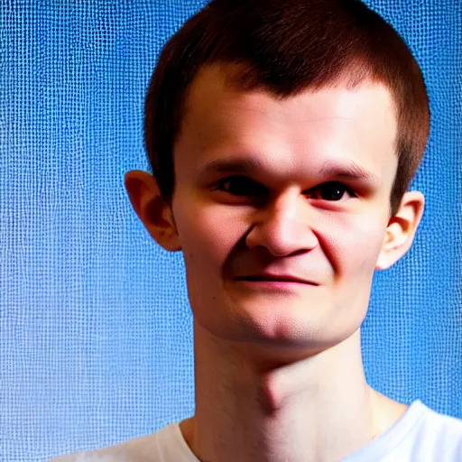 Image similar to portrait of vitalik buterin as jesus