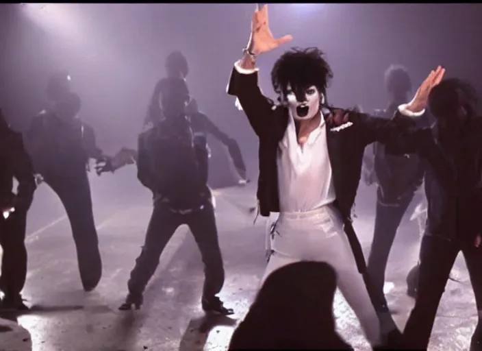 Image similar to thriller in Scream Michael jackson music video