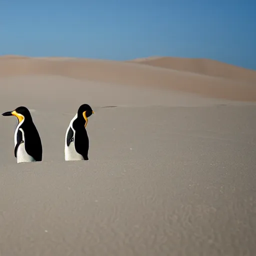 Image similar to penguins sand dunes,, photography