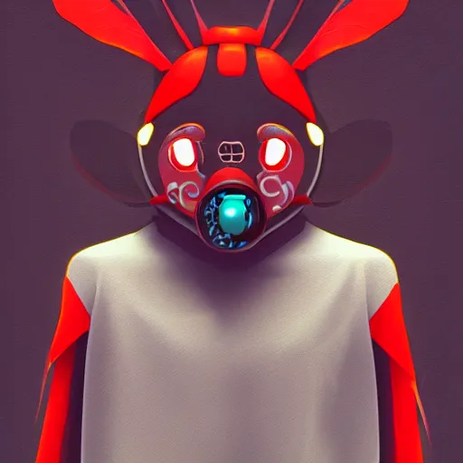 Image similar to cute cyberpunk bee in crimson and black, photorealistic