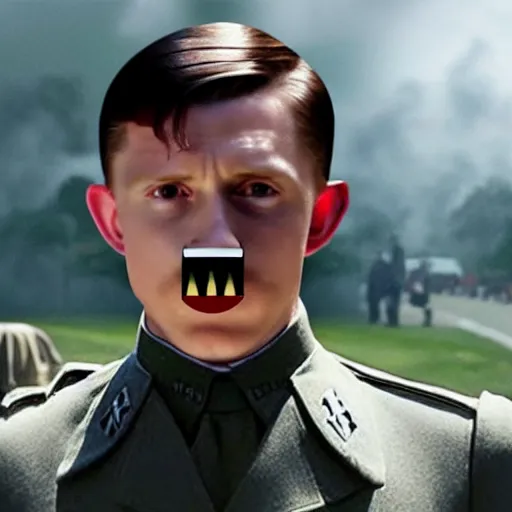 Image similar to tom holland as adolf hitler