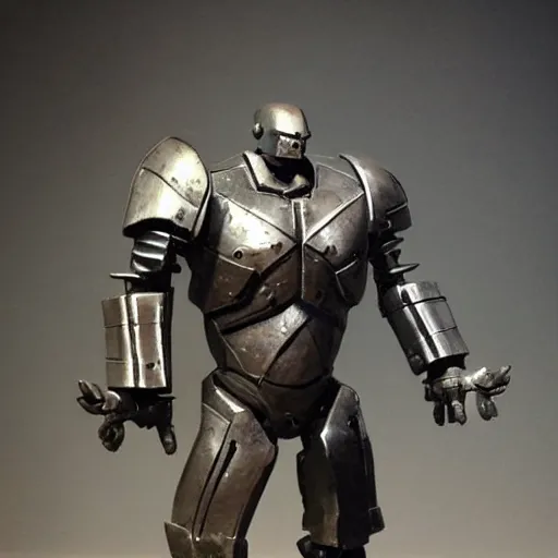 Image similar to tall bulky warforged made from stone that looks like karn from magic the gathering, full body portrait, protective stance, dungeons and dragons, fantasy, full body portrait, detailed, oil painting,