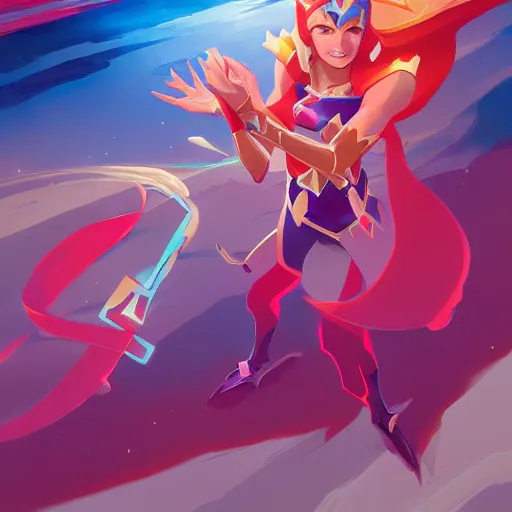 Image similar to hero world she - ra : princess of power, behance hd by jesper ejsing, by rhads, makoto shinkai and lois van baarle, ilya kuvshinov, rossdraws global illumination