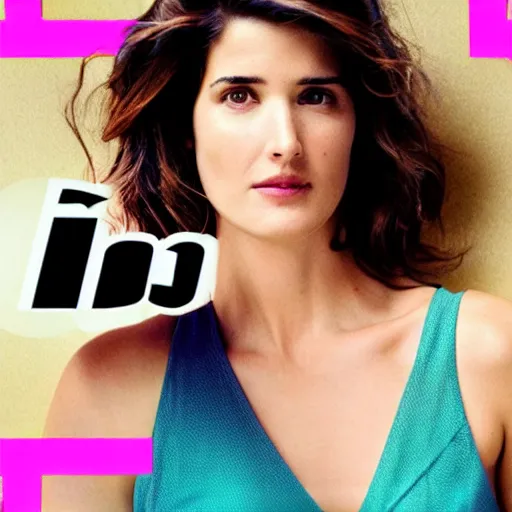 Prompt: cobie smoulders posing neon lights effects