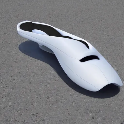 Prompt: a futuristic spaceship that looks like a shoe