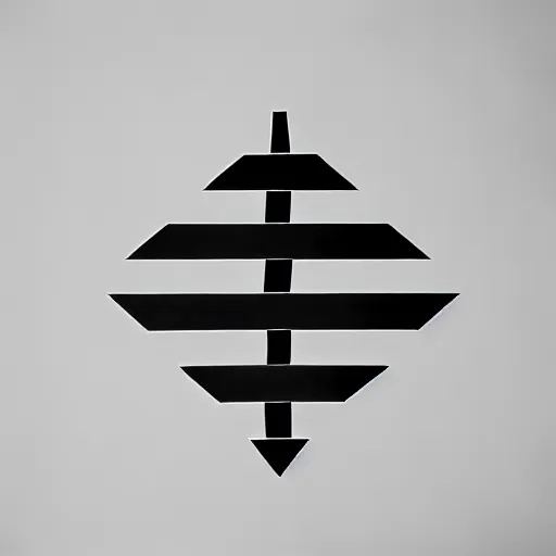 Prompt: geometric bird symbol by karl gerstner, black and white, 8 k scan, negative space, clever, focused, hard line, satisfying, award winning