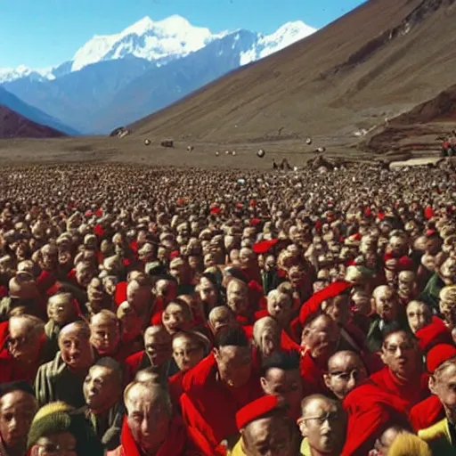 Prompt: where's wally, tintin in tibet