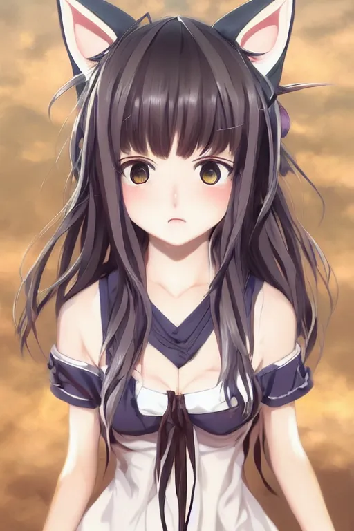 nekopara fantastically detailed shining eyes modern | Stable Diffusion ...