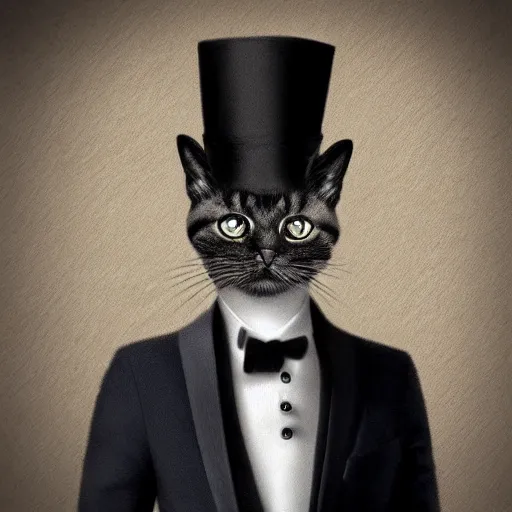 Prompt: a cat gentleman ~ photorealistic ~ digital art ~ cool ~