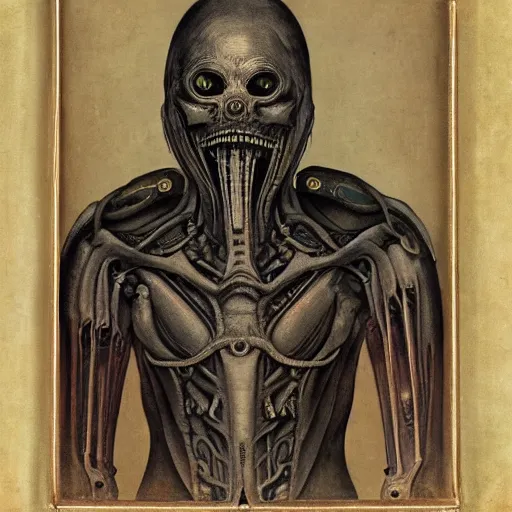 Prompt: portrait by h. r. giger of mikhail nikolayevich zadornov who became a degraded abomination, photo - realistic, color image, 2 k, highly detailed