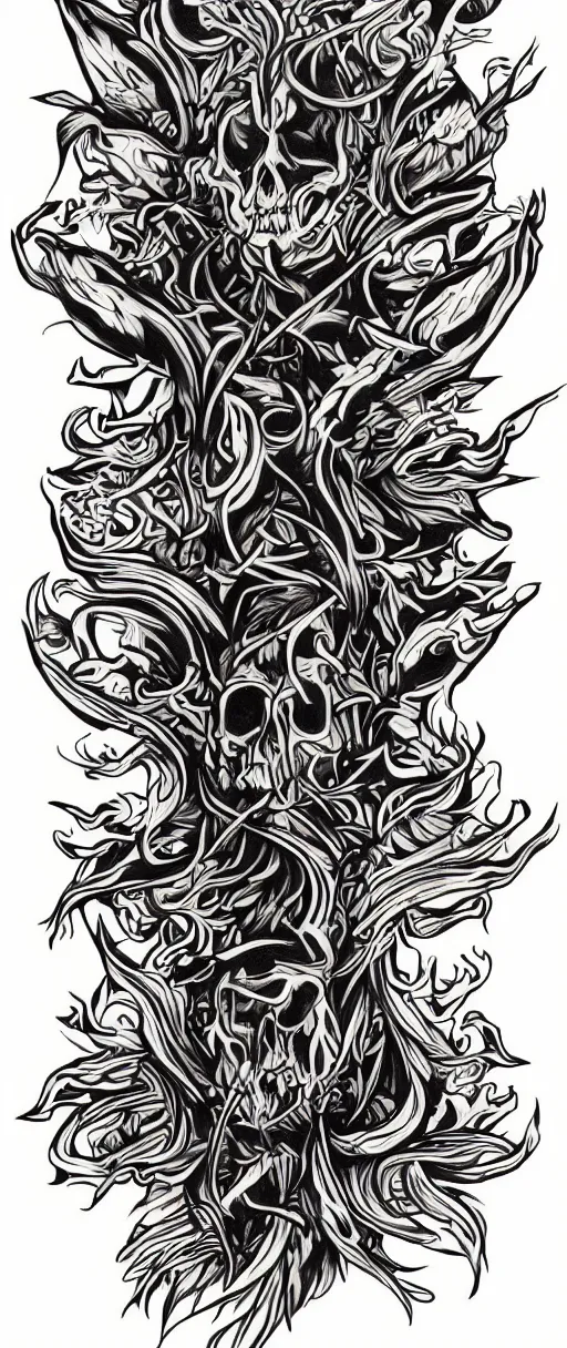 Image similar to eternal peyote fire, awardwinning tattoo concept art on white background