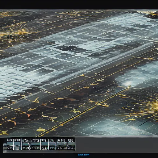 Image similar to sci-fi airport panel tile view from above on the coronation of napoleon painting and photogrammetry point cloud digital billboard in the middle, unreal engine 5, keyshot, octane, artstation trending, ultra high detail, ultra realistic, cinematic, 8k, 16k, in style of zaha hadid, colors in style of nanospace Michael Menzelincev, colors in style of the Blade Runner 2049, in plastic, dark, tilt shift,