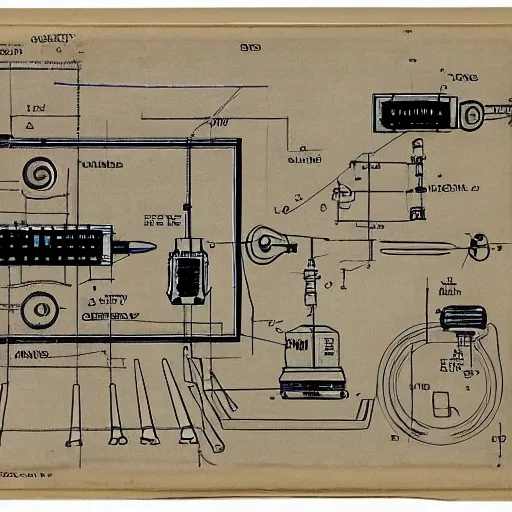 Prompt: actual schematics for a time machine