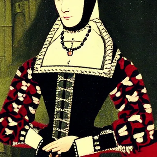 Image similar to Anne Boleyn turning into a bird