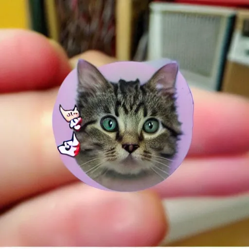 Image similar to surprised cat sticker