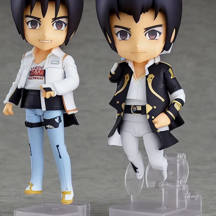 Image similar to Elvis Presley, An anime Nendoroid of Elvis Presley, Aquarel