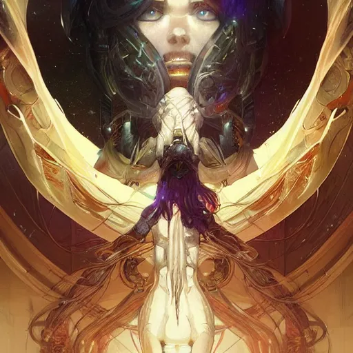 Prompt: ! dream cyborg druid entanglement milky way, epic lighting, sketch illustration, ultra detailed, art by artgerm and greg rutkowski and alphonse mucha