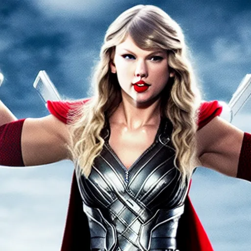 Image similar to Taylor swift as Thor