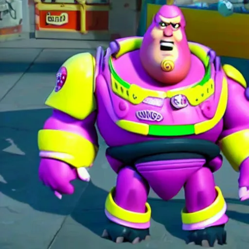 Image similar to screen capture of roadhog in toy story (1995)