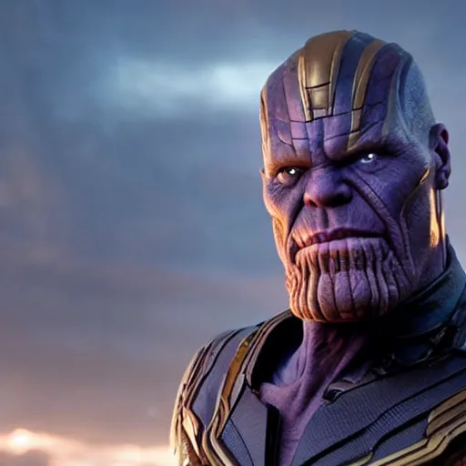 Image similar to william dafoe as thanos in avengers endgame