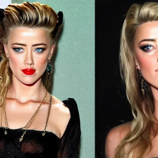 Image similar to a [ gourd ] carved shaped to look like ( amber heard ) face hybrid intercross