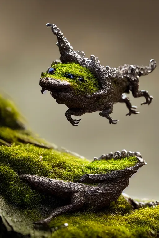 Prompt: a tiny dragon made of moss, dewdrops, macro, dramatic lighting, cinematic, establishing shot, extremely high detail, foto realistic, cinematic lighting, post processed, concept art, high details, cinematic, 8k resolution, beautiful detailed, photorealistic, digital painting, artstation, concept art, smooth, sharp focus, artstation trending, octane render, unreal engine