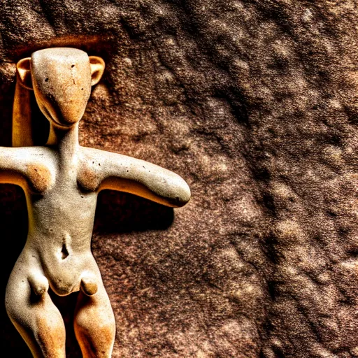 Image similar to macro of paleolithic figurine