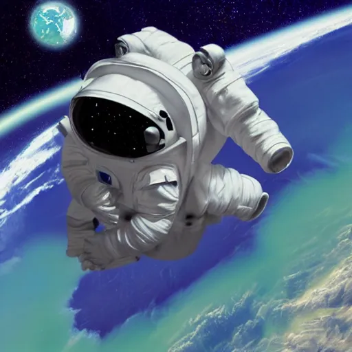 Prompt: a tardigrade astronaut