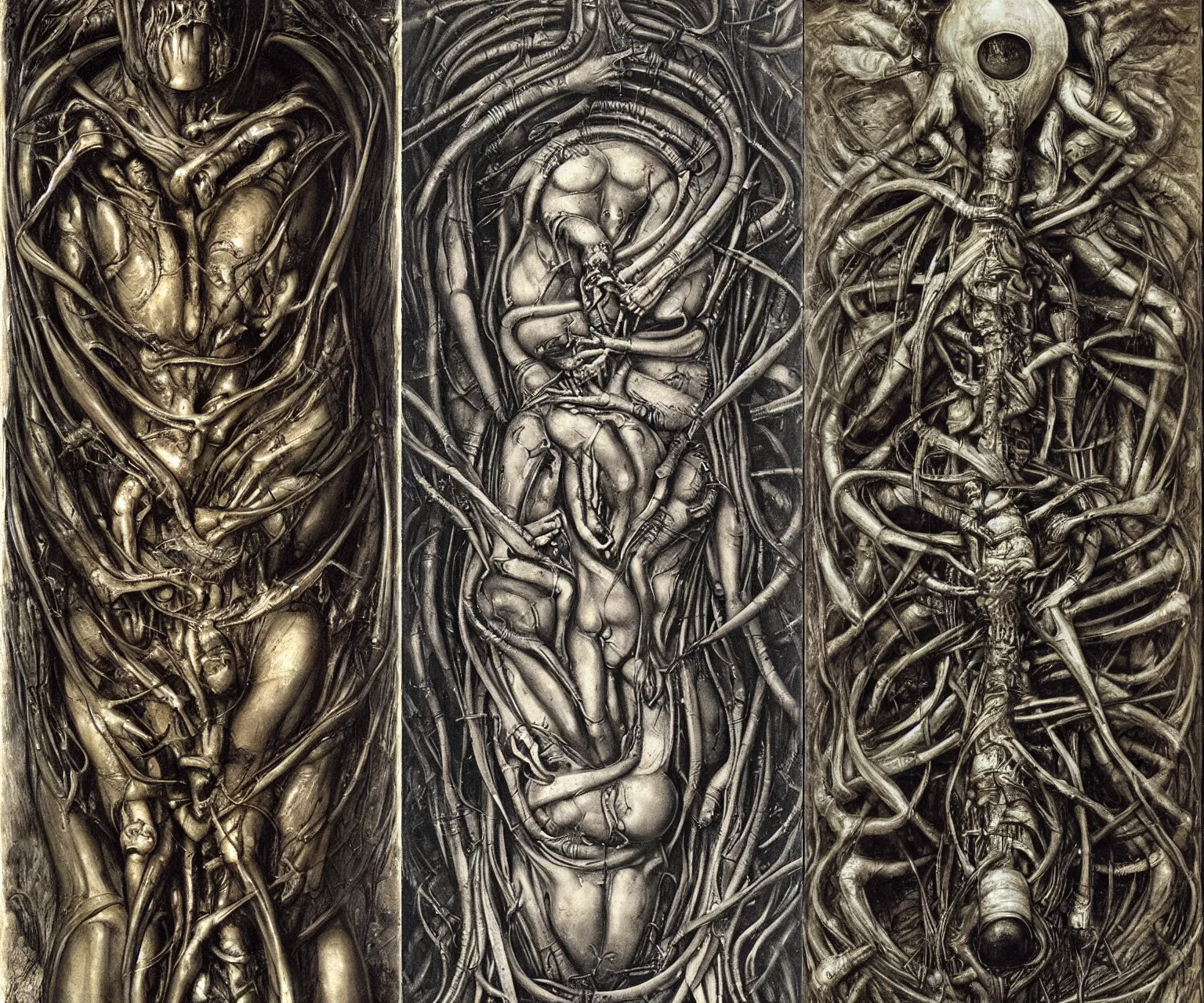 Prompt: A womb giving birth by H. R. Giger