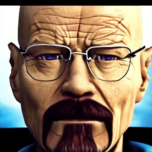 Image similar to Walter White in Avatar the Last Airbender, real photograph, screenshot from a movie