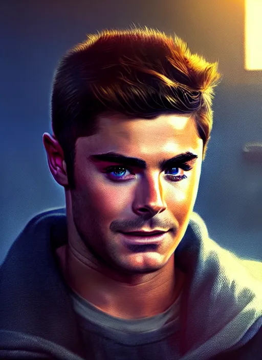 Prompt: portrait, Zac Efron , dramatic lighting, cinematic, establishing shot, extremely high detail, foto realistic, cinematic lighting, post processed, concept art, artstation, style by eddie mendoza, raphael lacoste, alex ross