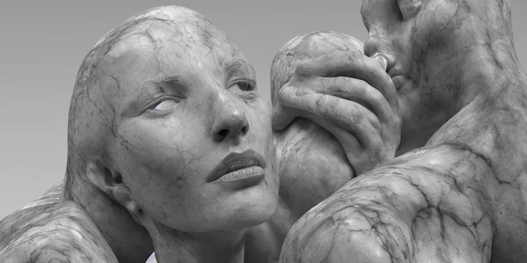 Prompt: an incredibly beautiful sculpture, carved in marble, by henry moore, louise bourgeois, and auguste rodin, insanely detailed, 8 k, exquisite, octane render, 8 k, hd