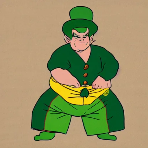 Image similar to leprechaun sumo wrestler