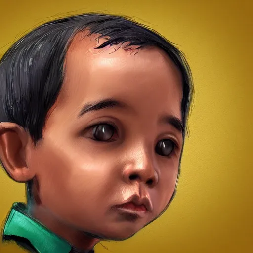 Image similar to child scribble of jokowi, behance,artstation