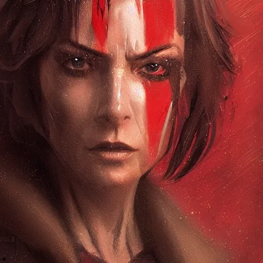 Image similar to portrait of a man by greg rutkowski, royalti jedi knigh, short black hair, star wars expanded universe, she is about 5 0 years old, elegant, prideful, wearing red jedi armor, highly detailed portrait, digital painting, artstation, concept art, smooth, sharp foccus ilustration, artstation hq