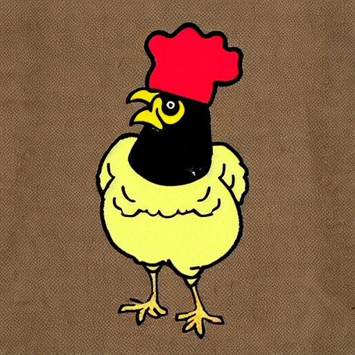 Image similar to chicken using prisioner clothes